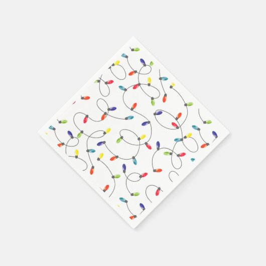 Weihnachtsbeleuchtung Muster Serviette (Ecke)