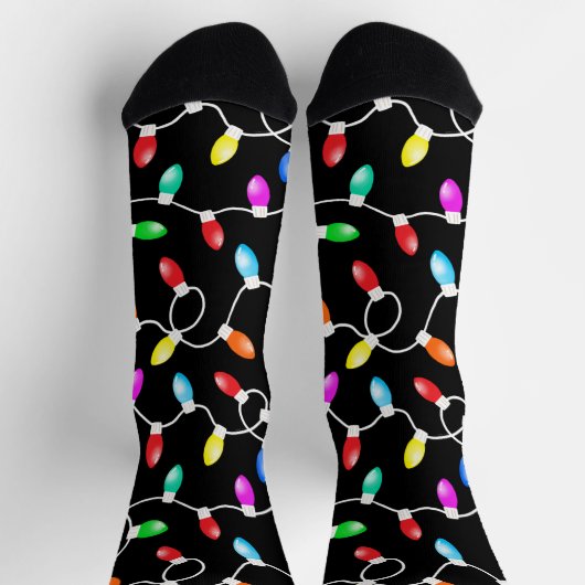 Weihnachtsbeleuchtung Muster Socken (Oben)