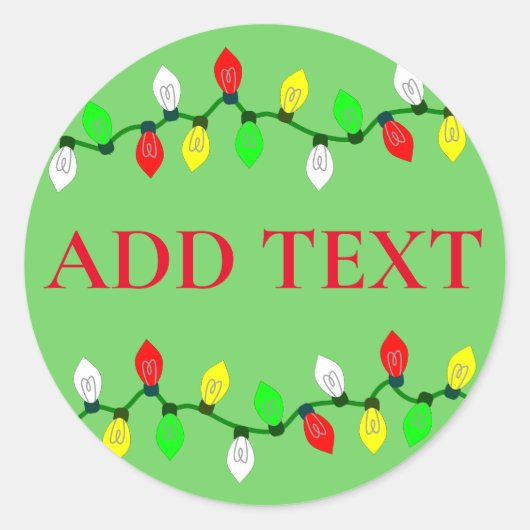 Weihnachtsbeleuchtung nach Maß Runder Aufkleber (Vorderseite)