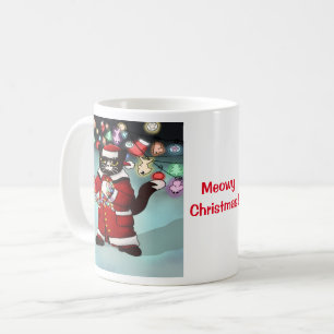 Weihnachtsbeleuchtung Niedlich Tuxedo Cat Kaffeetasse
