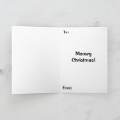 Weihnachtsbeleuchtung Niedlich Tuxedo Cat Karte (Innenseite)