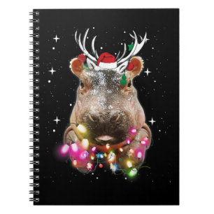 Weihnachtsbeleuchtung Nilpferd Fiona Hippopotamus  Notizblock