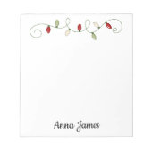 Weihnachtsbeleuchtung | Notepad Notizblock (Vorderseite)