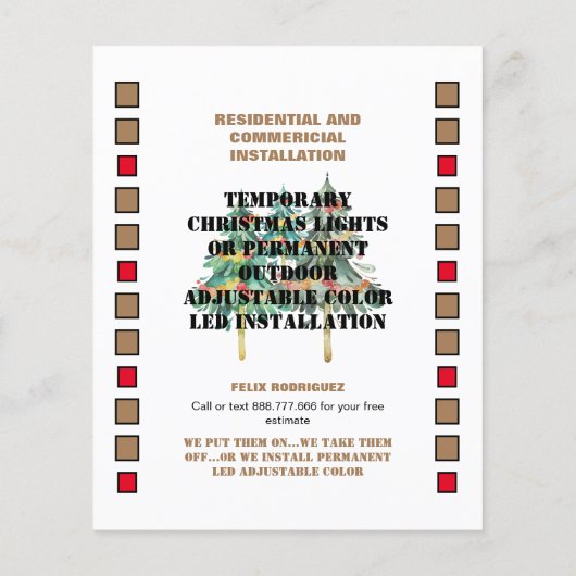 Weihnachtsbeleuchtung oder permanente Außenleuchte Flyer (Hinten)