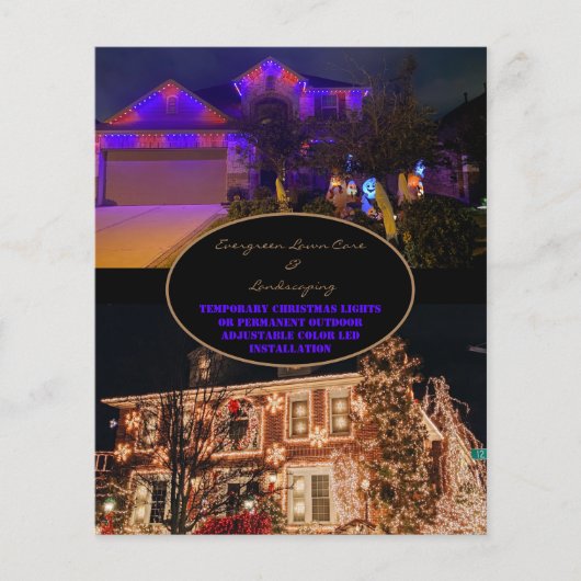 Weihnachtsbeleuchtung oder permanente Outdoor-LED Flyer (Vorne)