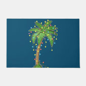 Weihnachtsbeleuchtung Palm Tree Beach Funny Tropic Fußmatte (Vorderseite)