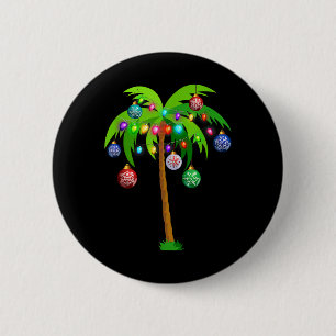 Weihnachtsbeleuchtung Palm Tree Fun Hawaii Beach T Button