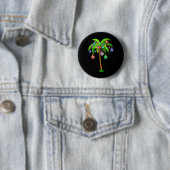 Weihnachtsbeleuchtung Palm Tree Fun Hawaii Beach T Button (Beispiel)