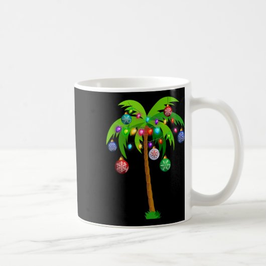 Weihnachtsbeleuchtung Palm Tree Fun Hawaii Beach T Kaffeetasse (Rechts)