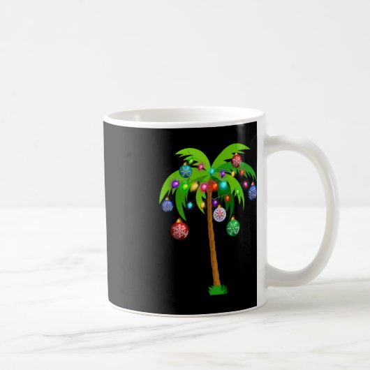Weihnachtsbeleuchtung Palm Tree Fun Hawaii Beach T Kaffeetasse (Rechts)