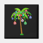 Weihnachtsbeleuchtung Palm Tree Fun Hawaii Beach T Magnet (Vorne)