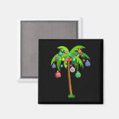 Weihnachtsbeleuchtung Palm Tree Fun Hawaii Beach T Magnet (Vorderseite/Rückseite)