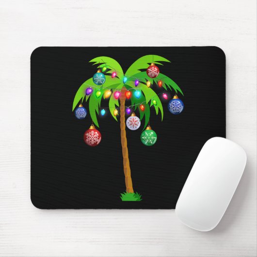 Weihnachtsbeleuchtung Palm Tree Fun Hawaii Beach T Mousepad (Mit Mouse)