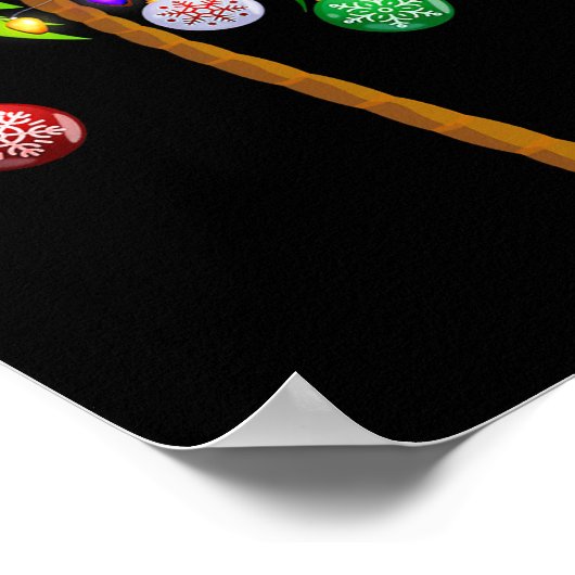 Weihnachtsbeleuchtung Palm Tree Fun Hawaii Beach T Poster (Ecke)