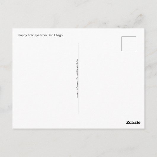 Weihnachtsbeleuchtung Palm Tree Holiday San Diego Postkarte (Rückseite)