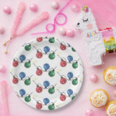 Weihnachtsbeleuchtung Pappteller (Party)