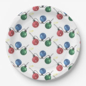 Weihnachtsbeleuchtung Pappteller (Vorderseite)