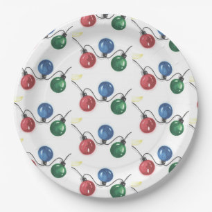 Weihnachtsbeleuchtung Pappteller