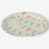 Weihnachtsbeleuchtung Pappteller (Schrägansicht)