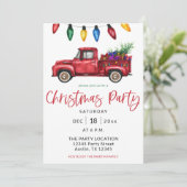 Weihnachtsbeleuchtung & Party Einladung (Stehend Vorderseite)