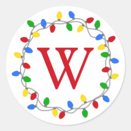 Weihnachtsbeleuchtung | Personalisierter Kreisverk Runder Aufkleber