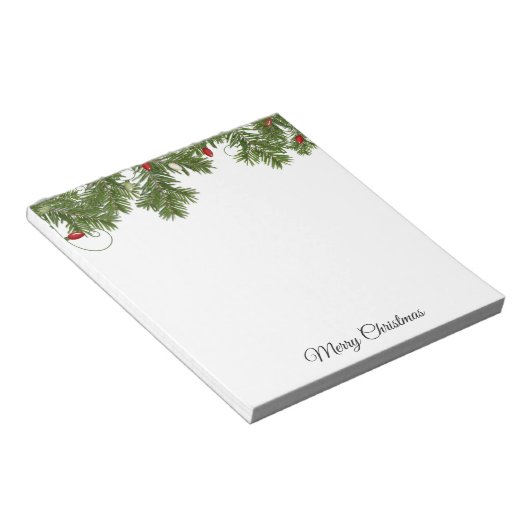 Weihnachtsbeleuchtung Pine | Notepad Notizblock (angewinkelt)