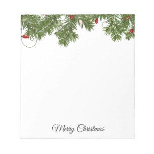 Weihnachtsbeleuchtung Pine   Notepad Notizblock