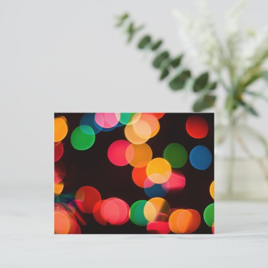 Weihnachtsbeleuchtung Postkarte (Stehend Vorderseite)