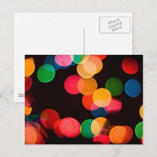 Weihnachtsbeleuchtung Postkarte (Vorne/Hinten)