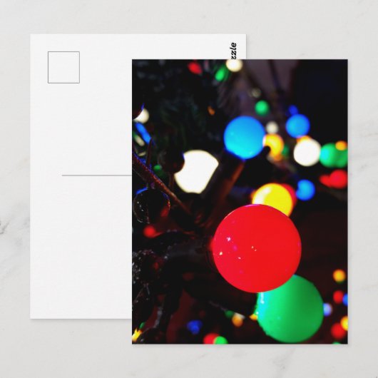 Weihnachtsbeleuchtung Postkarte (Vorne/Hinten)