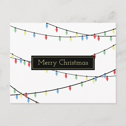 Weihnachtsbeleuchtung Postkarte (Vorderseite)