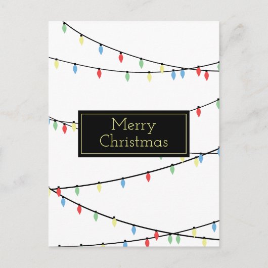 Weihnachtsbeleuchtung Postkarte (Vorderseite)
