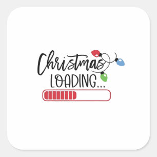 Weihnachtsbeleuchtung Quadratischer Aufkleber