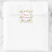 Weihnachtsbeleuchtung Quadratischer Aufkleber (Tasche)