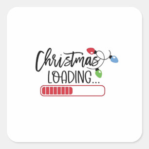 Weihnachtsbeleuchtung Quadratischer Aufkleber