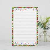 Weihnachtsbeleuchtung Rahmen Feiertage Linken Briefpapier (Stehend Vorderseite)
