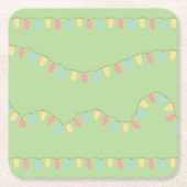 Weihnachtsbeleuchtung Rechteckiger Pappuntersetzer (Vorderseite)