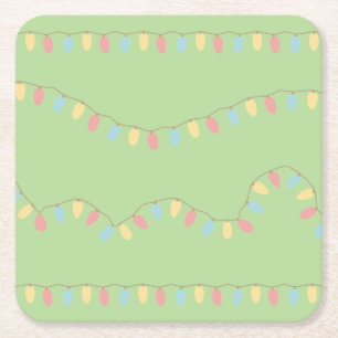 Weihnachtsbeleuchtung Rechteckiger Pappuntersetzer