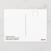 Weihnachtsbeleuchtung, Regent Street, London Postc Postkarte (Rückseite)