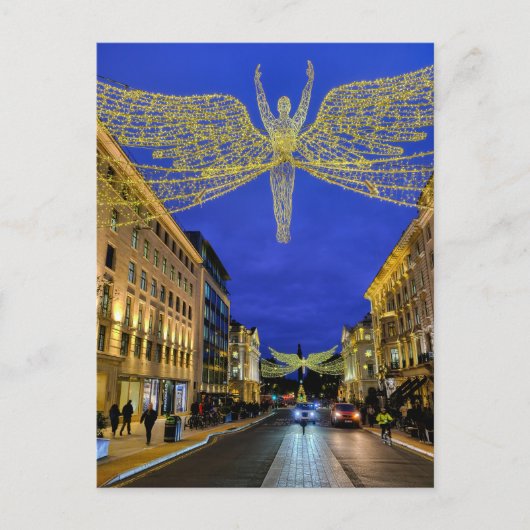 Weihnachtsbeleuchtung, Regent Street, London Postc Postkarte (Vorderseite)