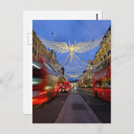 Weihnachtsbeleuchtung, Regent Street, London Postc Postkarte (Vorne/Hinten)