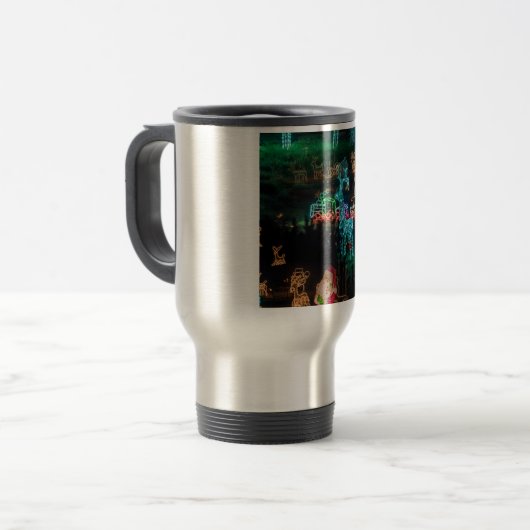 Weihnachtsbeleuchtung Reisebecher (Vorderseite Links)