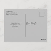 Weihnachtsbeleuchtung Rosa Flamingo Postkarte (Rückseite)