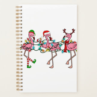 Weihnachtsbeleuchtung Rosa Flamingo Weihnachtsmann Planer