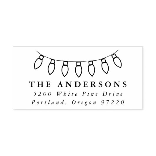 Weihnachtsbeleuchtung Rücksendeadresse Permastempel (Design)