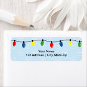 Weihnachtsbeleuchtung Rücksendeadressen-Aufkleber (Insitu)