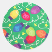 Weihnachtsbeleuchtung Runder Aufkleber (Vorderseite)