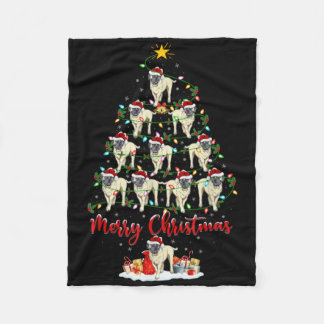 Weihnachtsbeleuchtung Santa Englischer Mastiff Hun Fleecedecke