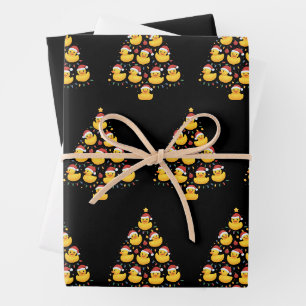 Weihnachtsbeleuchtung Santa-Hut Gummiente Weihnach Geschenkpapier Set