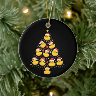Weihnachtsbeleuchtung Santa-Hut Gummiente Weihnach Keramik Ornament